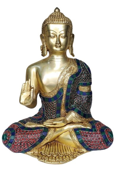 Buddha - Blessing/Protection Buddha with Beautiful Stone work