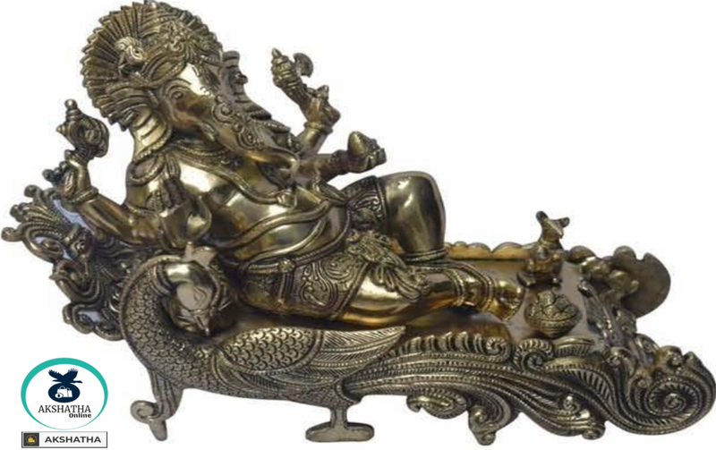 Brass Lord Ganesha with Sofa - The Lord of good fortune(Large)