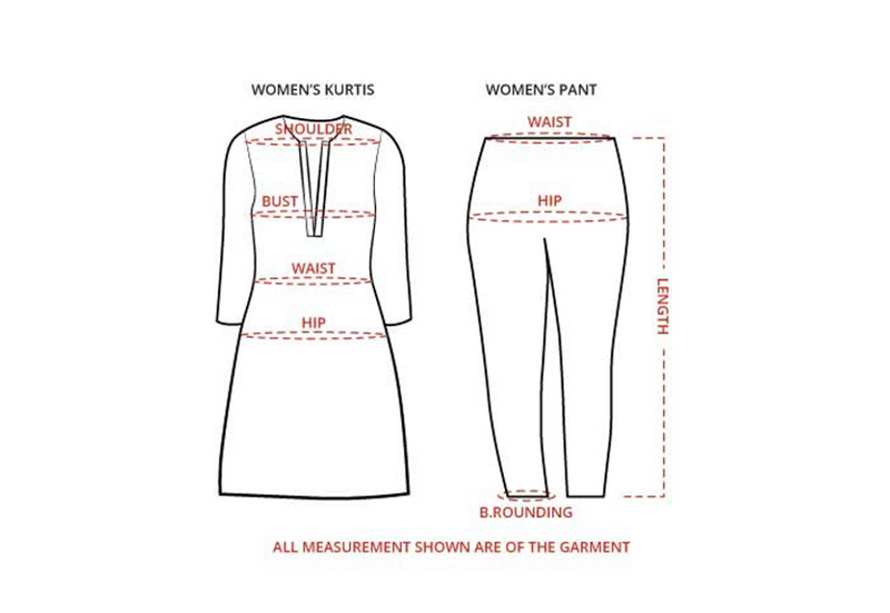 Handloom Long Kurta Gown with Digital RAYON Pant. (Set)